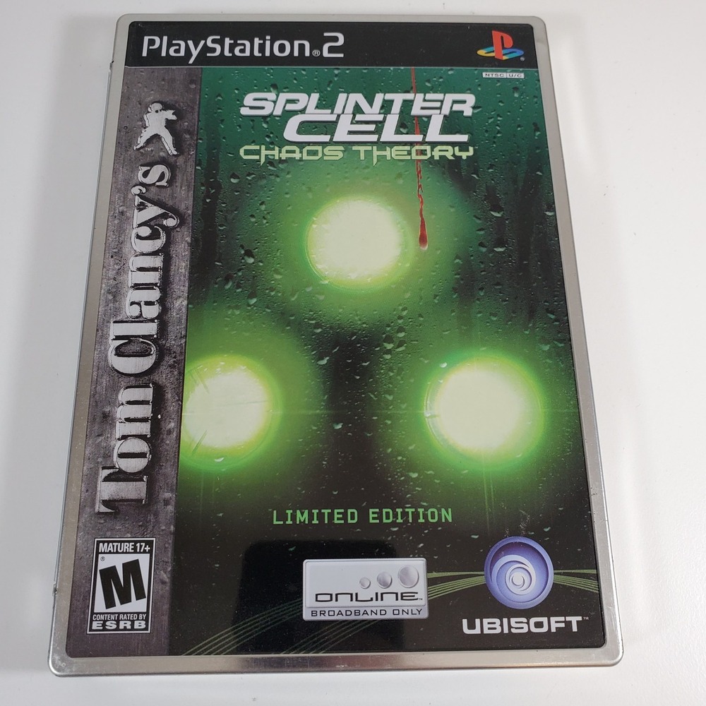 Splinter Cell Chaos Theory Limited Steelbook Sony Playstation 2 PS2 Complete